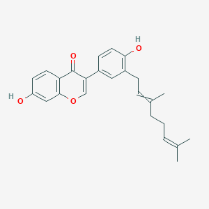 3-{3-[(2E)-3,7-Dimethylocta-2,6-dien-1-YL]-4-hydroxyphenyl}-7-hydroxychromen-4-one