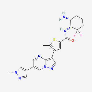 N-((1R,6R)-6-Amino-2,2-difluorocyclohexyl)-5-methyl-4-(6-(1-methyl-1H-pyrazol-4-yl)pyrazolo[1,5-a]pyrimidin-3-yl)thiophene-2-carboxamide