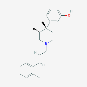 molecular formula C23H29NO B1243195 3-[3,4-Dimethyl-1-(3-o-tolyl-allyl)-piperidin-4-yl]-phenol 