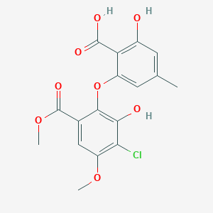 2-(3-chloro-2-hydroxy-4-methoxy-6-methoxycarbonyl-phenoxy)-6-hydroxy-4-methyl-benzoic Acid