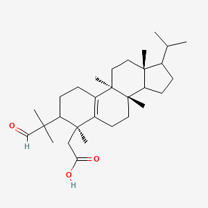 2-[(4S,8S,9S,13R)-4,8,9,13-tetramethyl-3-(2-methyl-1-oxopropan-2-yl)-17-propan-2-yl-2,3,6,7,11,12,14,15,16,17-decahydro-1H-cyclopenta[a]phenanthren-4-yl]acetic acid