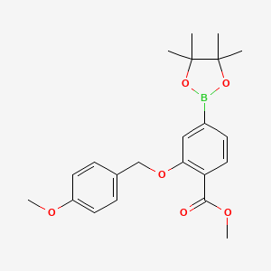 Methyl 2-[(4-methoxyphenyl)methoxy]-4-(4,4,5,5-tetramethyl-1,3,2-dioxaborolan-2-yl)benzoate