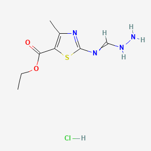 molecular formula C8H13ClN4O2S B12432224 Ethyl 2-[(hydrazinylmethylidene)amino]-4-methyl-1,3-thiazole-5-carboxylate hydrochloride 