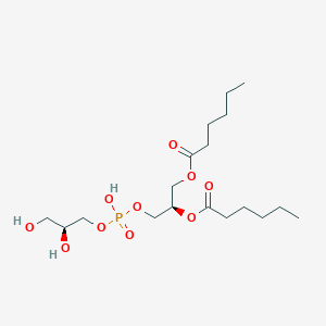 molecular formula C18H35O10P B1243226 1,2-Dihexanoyl-sn-glycero-3-phospho-(1'-sn-glycerol) 
