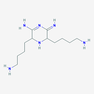 molecular formula C12H26N6 B1243233 Batrachamine 