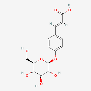molecular formula C15H18O8 B1243236 4-O-beta-D-glucosyl-4-coumaric acid CAS No. 14364-05-7