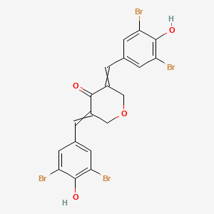 3,5-bis[(3,5-dibromo-4-hydroxyphenyl)methylidene]oxan-4-one