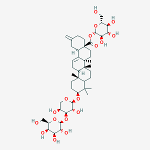 [(2S,3R,4S,5S,6R)-3,4,5-trihydroxy-6-(hydroxymethyl)oxan-2-yl] (4aS,6aR,6aS,6bR,10S,12aR,14bR)-10-[(2S,3R,4S,5S)-3,5-dihydroxy-4-[(2S,3R,4S,5R,6R)-3,4,5-trihydroxy-6-(hydroxymethyl)oxan-2-yl]oxyoxan-2-yl]oxy-6a,6b,9,9,12a-pentamethyl-2-methylidene-1,3,4,5,6,6a,7,8,8a,10,11,12,13,14b-tetradecahydropicene-4a-carboxylate