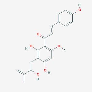 1-[2,4-Dihydroxy-3-(2-hydroxy-3-methylbut-3-enyl)-6-methoxyphenyl]-3-(4-hydroxyphenyl)prop-2-en-1-one