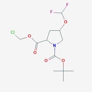 1-Tert-butyl 2-chloromethyl 4-(difluoromethoxy)pyrrolidine-1,2-dicarboxylate