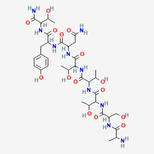 2-[2-(2-{2-[2-(2-aminopropanamido)-3-hydroxypropanamido]-3-hydroxybutanamido}-3-hydroxybutanamido)-3-hydroxybutanamido]-N-{1-[(1-carbamoyl-2-hydroxypropyl)carbamoyl]-2-(4-hydroxyphenyl)ethyl}succinamide