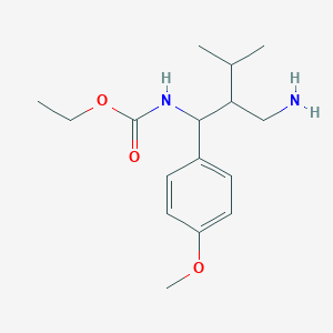 ethyl N-[2-(aminomethyl)-1-(4-methoxyphenyl)-3-methylbutyl]carbamate