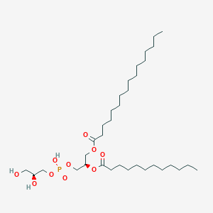 molecular formula C34H67O10P B1243262 1-Hexadecanoyl-2-dodecanoyl-sn-glycero-3-phospho-(1'-sn-glycerol) 
