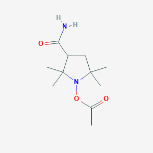 molecular formula C11H20N2O3 B1243270 1-Acetoxy-3-carbamoyl-2,2,5,5-tetramethylpyrrolidine 