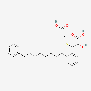 molecular formula C26H34O5S B1243274 2-Hydroxy-3-[(2-carboxyethyl)thio]-3-[2-(8-phenyloctyl)phenyl]propanoic acid 