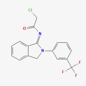 2-chloro-N-{2-[3-(trifluoromethyl)phenyl]-2,3-dihydro-1H-isoindol-1-ylidene}acetamide