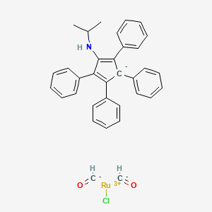 Chlorodicarbonyl(1-(isopropylamino)-2,3,4,5-tetraphenylcyclo