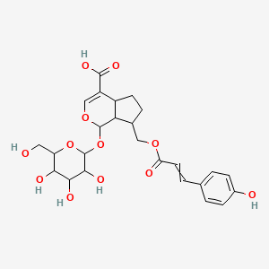 7-[3-(4-Hydroxyphenyl)prop-2-enoyloxymethyl]-1-[3,4,5-trihydroxy-6-(hydroxymethyl)oxan-2-yl]oxy-1,4a,5,6,7,7a-hexahydrocyclopenta[c]pyran-4-carboxylic acid