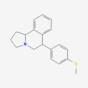 molecular formula C19H21NS B1243286 6-[4-(Methylthio)phenyl]-1,2,3,5,6,10b-hexahydropyrrolo[2,1-a]isoquinoline 
