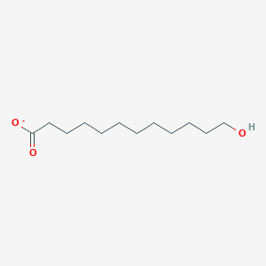 molecular formula C12H23O3- B1243291 12-Hydroxylaurate 