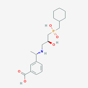 molecular formula C19H30NO5P B1243297 3-{N-[1(S)-(3-carboxyphenyl)ethyl]amino}-2(S)-hydroxy-propyl(cyclohexylmethyl)phosphinic acid 
