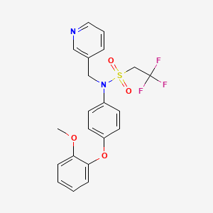 molecular formula C21H19F3N2O4S B1243298 2,2,2-Trifluoro-N-(4-(2-methoxyphenoxy)phenyl)-N-(pyridin-3-ylmethyl)ethanesulfonamide CAS No. 353231-17-1