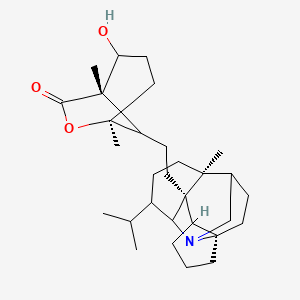 (1S,5S)-2-hydroxy-1,5-dimethyl-8-[2-[(1S,2R,7R)-1-methyl-14-propan-2-yl-12-azapentacyclo[8.6.0.02,13.03,7.07,12]hexadecan-2-yl]ethyl]-6-oxabicyclo[3.2.1]octan-7-one