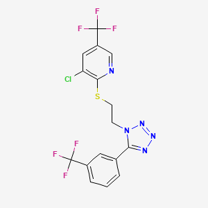 3-chloro-5-(trifluoromethyl)-2-pyridinyl 2-{5-[3-(trifluoromethyl)phenyl]-1H-1,2,3,4-tetraazol-1-yl}ethyl sulfide