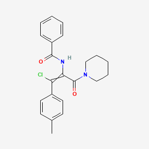 N-[(1Z)-1-chloro-1-(4-methylphenyl)-3-oxo-3-(piperidin-1-yl)prop-1-en-2-yl]benzamide