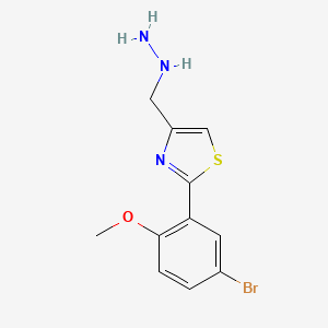 2-(5-Bromo-2-methoxyphenyl)-4-(hydrazinylmethyl)-1,3-thiazole