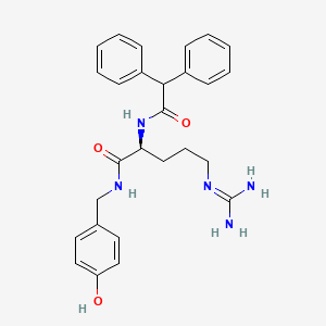 molecular formula C27H31N5O3 B1243318 (2S)-5-(diaminomethylideneamino)-2-[(2,2-diphenylacetyl)amino]-N-[(4-hydroxyphenyl)methyl]pentanamide 