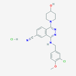 molecular formula C22H23Cl2N5O2 B1243332 Unii-25K23E3mnm 