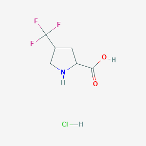 molecular formula C6H9ClF3NO2 B12433363 4-(Trifluoromethyl)pyrrolidine-2-carboxylic acid hydrochloride 