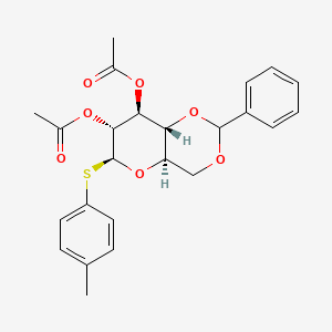 [(4aR,6S,7R,8S,8aR)-7-acetyloxy-6-(4-methylphenyl)sulfanyl-2-phenyl-4,4a,6,7,8,8a-hexahydropyrano[3,2-d][1,3]dioxin-8-yl] acetate