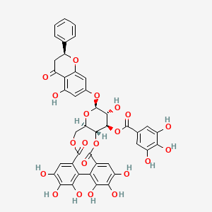 Pinocembrin 7-O-(3''-galloyl-4'',6''-(S)-hexahydroxydiphenoyl)-beta-D-glucose