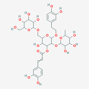 [2-[2-(3,4-Dihydroxyphenyl)ethoxy]-5-hydroxy-6-[[3,4,5-trihydroxy-6-(hydroxymethyl)oxan-2-yl]oxymethyl]-3-(3,4,5-trihydroxy-6-methyloxan-2-yl)oxyoxan-4-yl] 3-(3,4-dihydroxyphenyl)prop-2-enoate