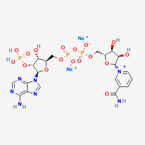 disodium;[[(2R,3R,4R,5R)-5-(6-aminopurin-9-yl)-3-hydroxy-4-phosphonooxyoxolan-2-yl]methoxy-oxidophosphoryl] [(2R,3S,4R,5R)-5-(3-carbamoylpyridin-1-ium-1-yl)-3,4-dihydroxyoxolan-2-yl]methyl phosphate