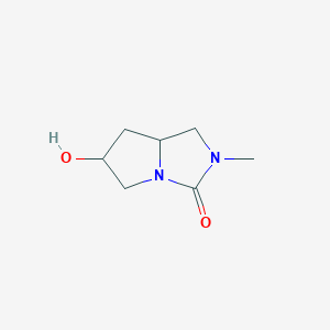 6-hydroxy-2-methyl-hexahydro-1H-pyrrolo[1,2-c]imidazolidin-3-one