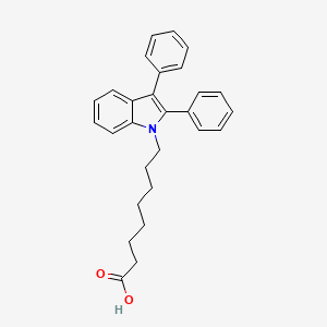 molecular formula C28H29NO2 B1243350 8-(2,3-Diphenylindol-1-yl)octanoic acid 