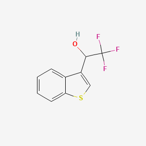 molecular formula C10H7F3OS B12433569 1-(1-Benzothiophen-3-yl)-2,2,2-trifluoroethan-1-ol 