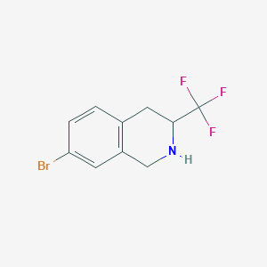 molecular formula C10H9BrF3N B1243361 7-Bromo-3-(trifluoromethyl)-1,2,3,4-tetrahydroisoquinoline CAS No. 223916-04-9