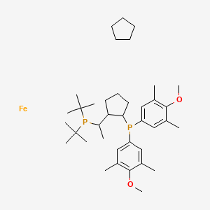 1-[2-Bis(4-methoxy-3,5-dimethylphenyl)phosphanylcyclopentyl]ethyl-ditert-butylphosphane;cyclopentane;iron