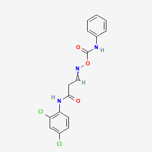 {2-[(2,4-Dichlorophenyl)carbamoyl]ethylidene}amino N-phenylcarbamate