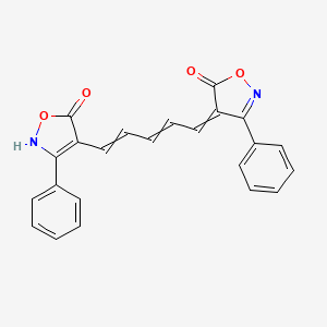 4-[(1E,3E)-5-[(4Z)-5-Oxo-3-phenyl-1,2-oxazol-4-ylidene]penta-1,3-dien-1-YL]-3-phenyl-2H-1,2-oxazol-5-one