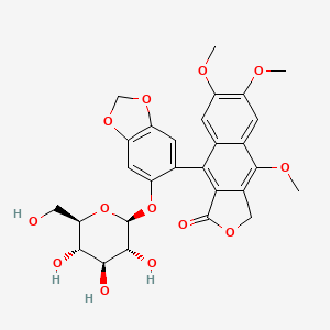 molecular formula C28H28O13 B1243368 Justicidinoside B 