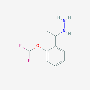 molecular formula C9H12F2N2O B12433702 1-(1-[2-(Difluoromethoxy)phenyl]ethyl)hydrazine CAS No. 1016529-86-4