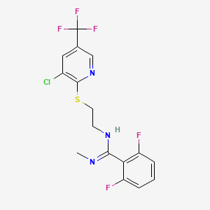 N'-(2-{[3-chloro-5-(trifluoromethyl)-2-pyridinyl]sulfanyl}ethyl)-2,6-difluoro-N-methylbenzenecarboximidamide