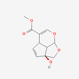 2H-1,7-Dioxacyclopent[cd]indene-5-carboxylic acid, 2a,4a,7a,7b-tetrahydro-2a-hydroxy-, methyl ester, [2aS-(2aalpha,4aalpha,7aalpha,7balpha)]-