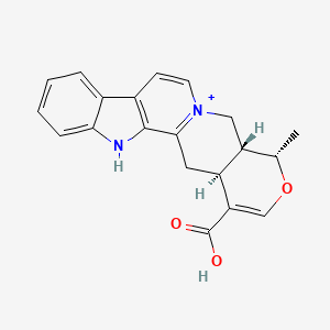 (15R,16S,20S)-16-methyl-17-oxa-3-aza-13-azoniapentacyclo[11.8.0.02,10.04,9.015,20]henicosa-1(13),2(10),4,6,8,11,18-heptaene-19-carboxylic acid