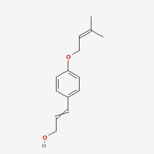 molecular formula C14H18O2 B12433877 (2E)-3-{4-[(3-Methylbut-2-EN-1-YL)oxy]phenyl}prop-2-EN-1-OL 